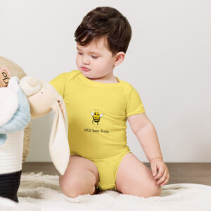 Let's Bee Free short-sleeve onesie